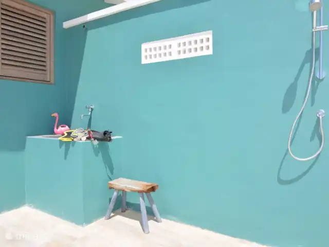 Villa Blou-Berde | Bonaire, Bonaire, Belnem - villa Évier de plongée et douche extérieure