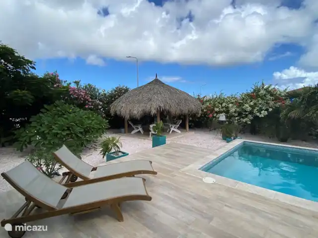 Villa Blou-Berde | Bonaire, Bonaire, Belnem - villa Palapa du porche