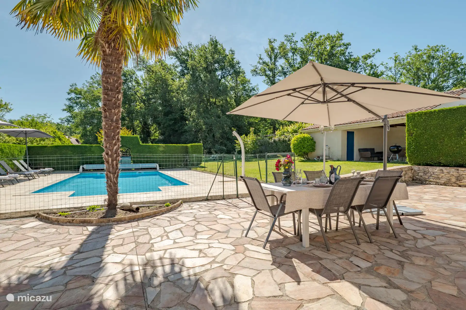 A terrace in the garden