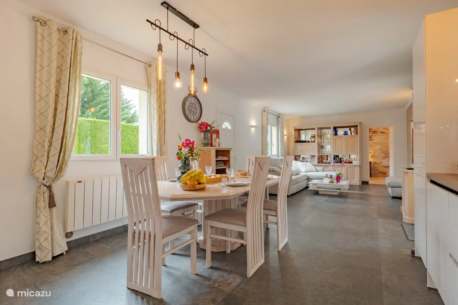 The dining area