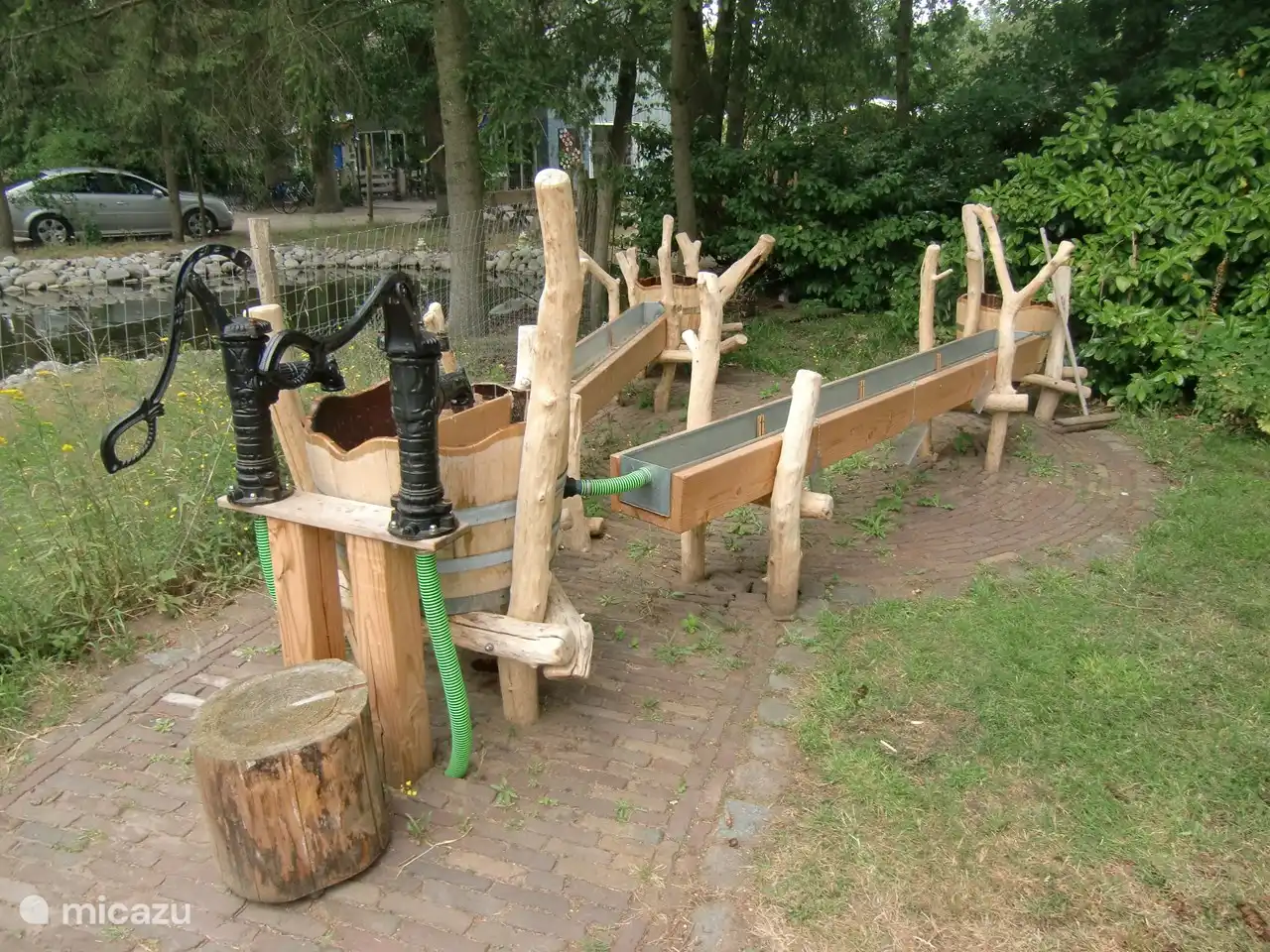 CARE OUT-STAY. Nice playing with water.