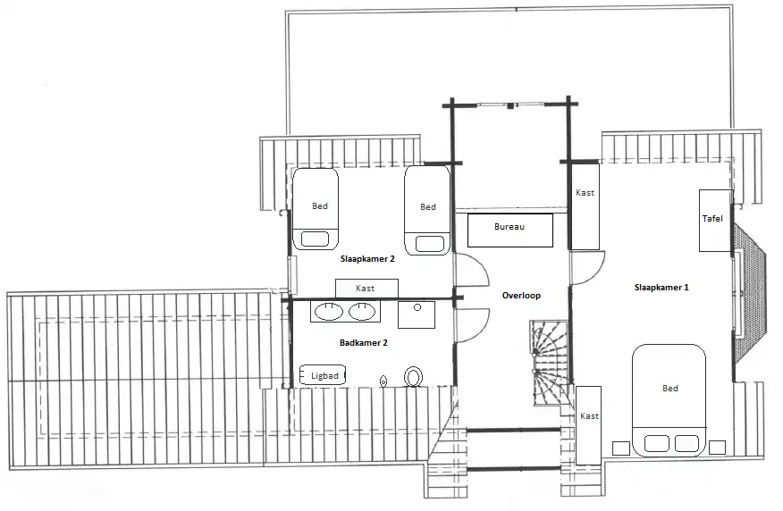 Grundriss der ersten Etage