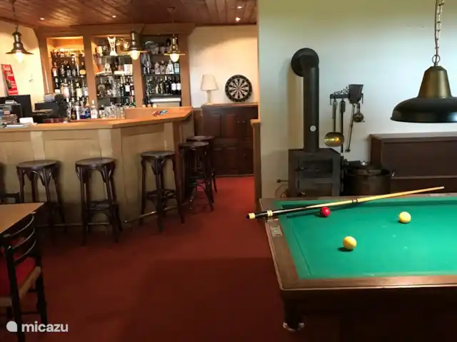 De Olde Regge | Pays-Bas, Overijssel, Ommen - maison de vacances Au sous-sol se trouve une salle de loisirs avec son propre bar et billard.
