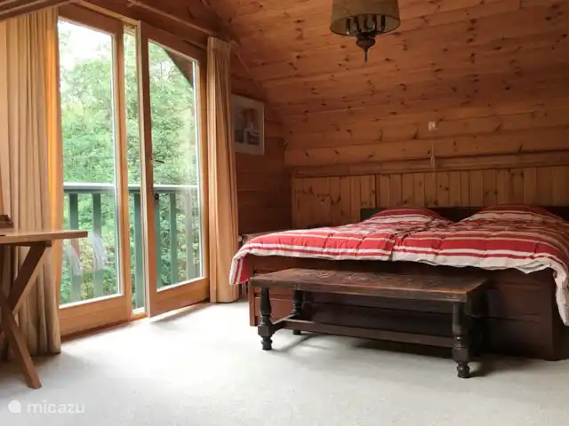 De Olde Regge | Pays-Bas, Overijssel, Ommen - maison de vacances Chambre 1 avec lit double et lit simple.