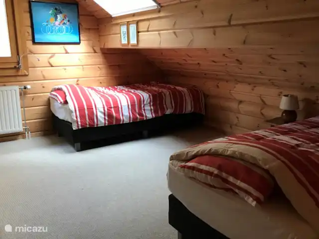 De Olde Regge | Pays-Bas, Overijssel, Ommen - maison de vacances Chambre 2 avec deux lits simples.