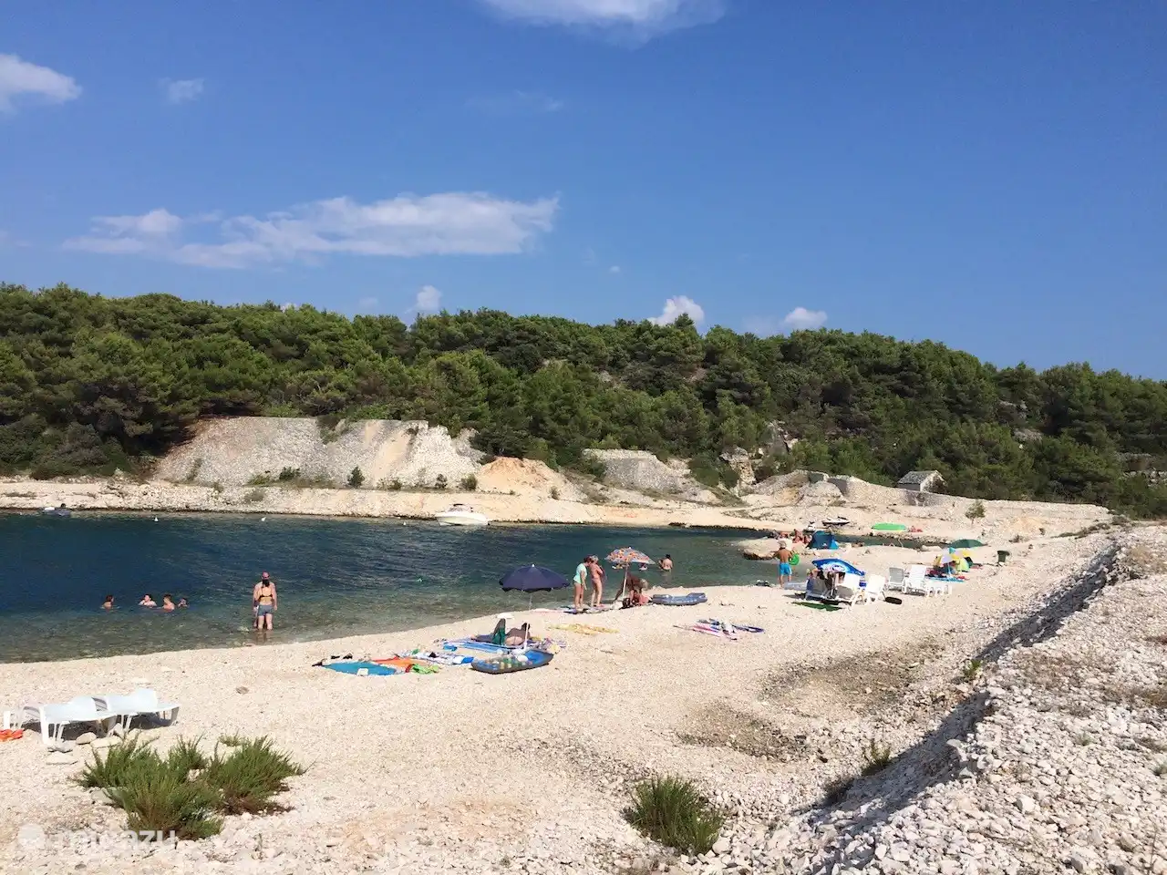 One of the quiet beaches with shallow water. Very suitable for children.