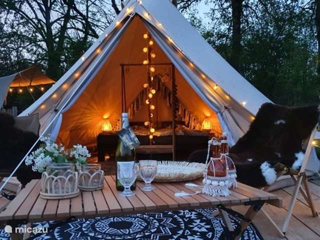 Holiday home in France, Puy-de-Dôme – glamping / safari tent / yurt Bell-tent l 'Hirondelle ( 2 pers )