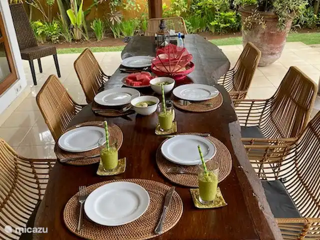 Villa Bidadari 3 chambres + bk piscine plage | Indonésie, Bali, Lovina - villa Belle salle à manger en plein air.