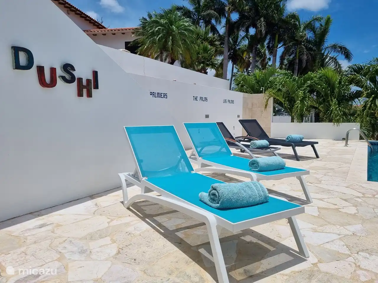 Ruime terras aan zwembad vanaf zithoek  zwembad