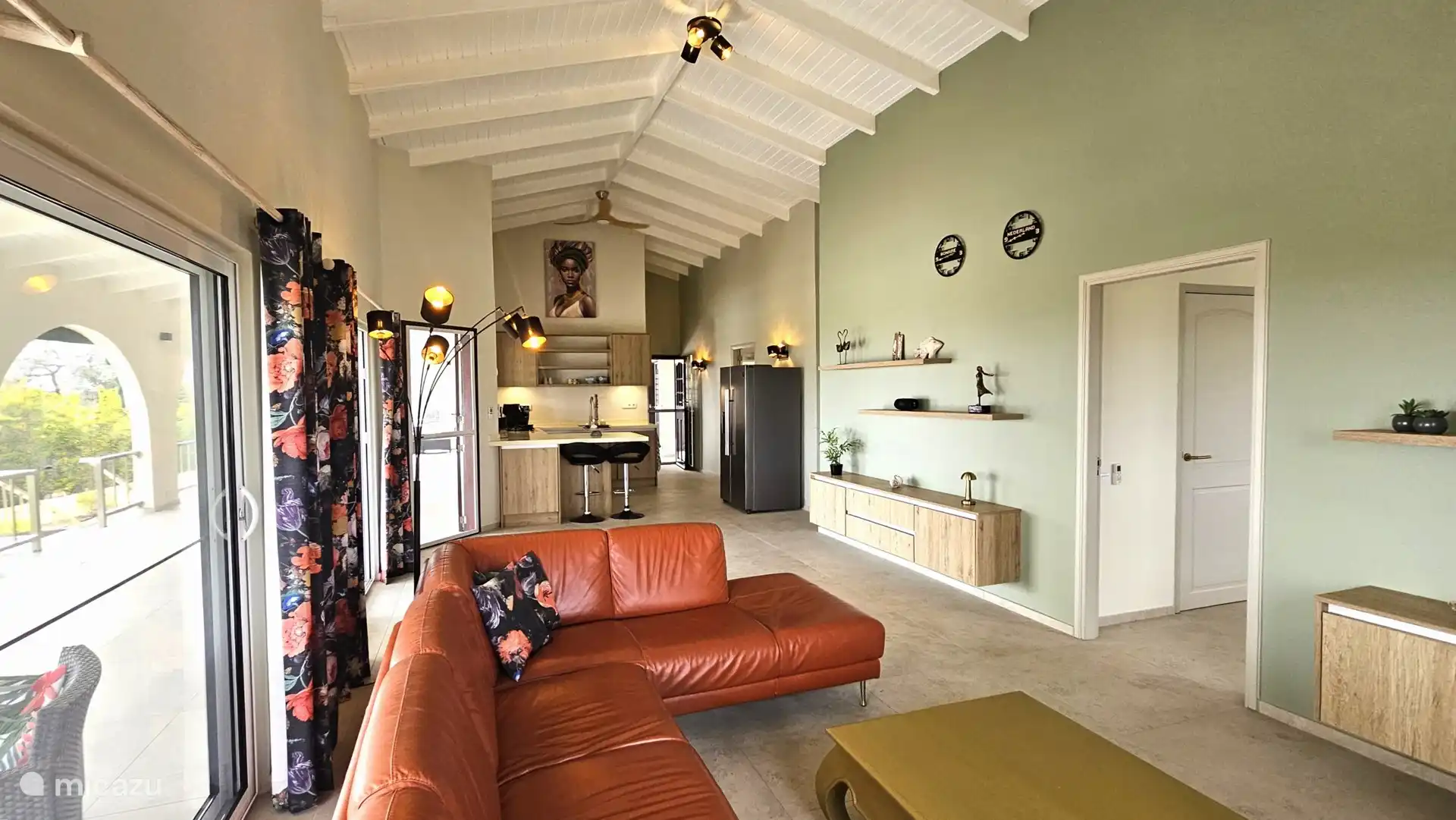 Living room and kitchen