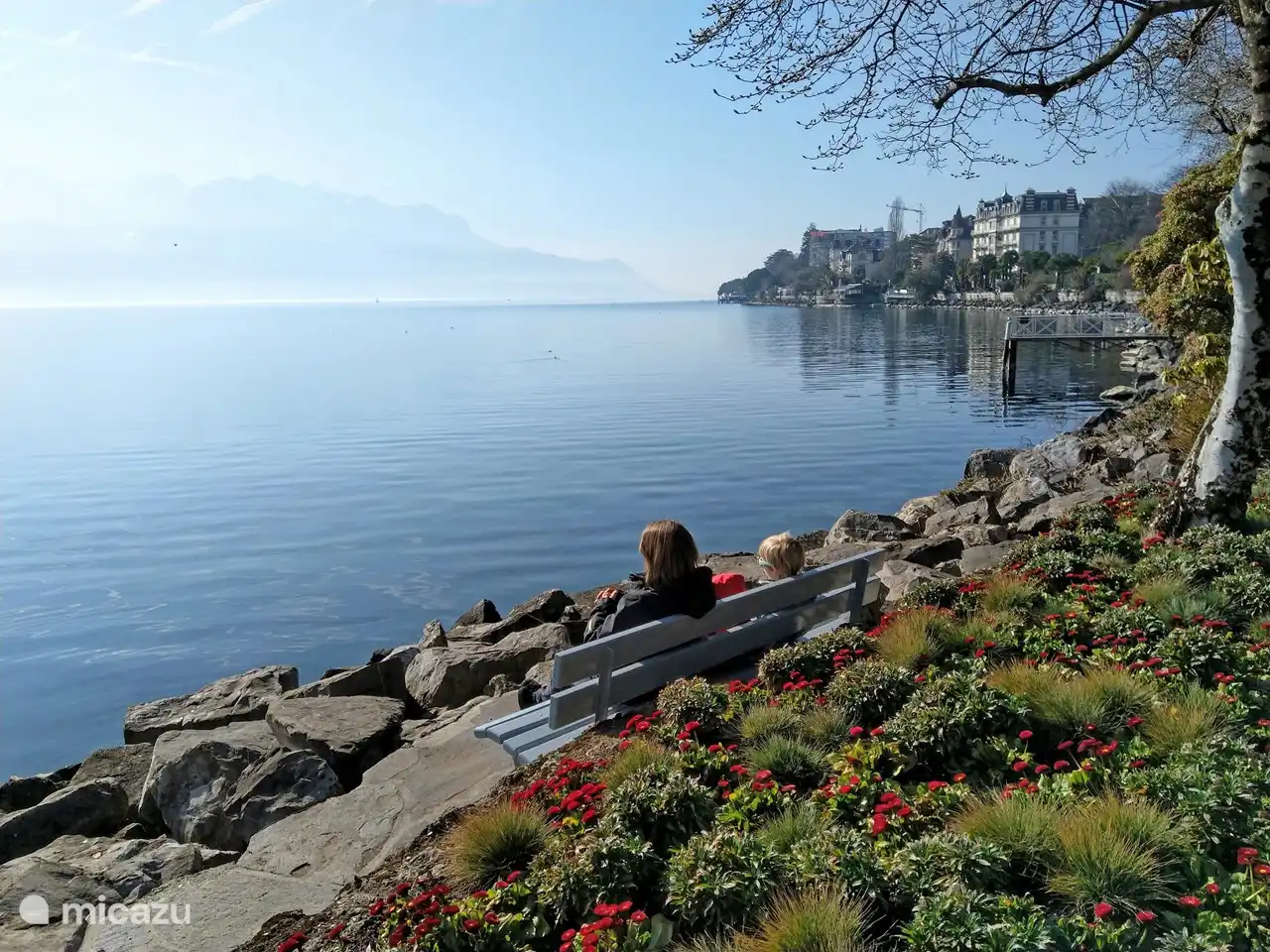 Aan het meer van Genève in Montreux 