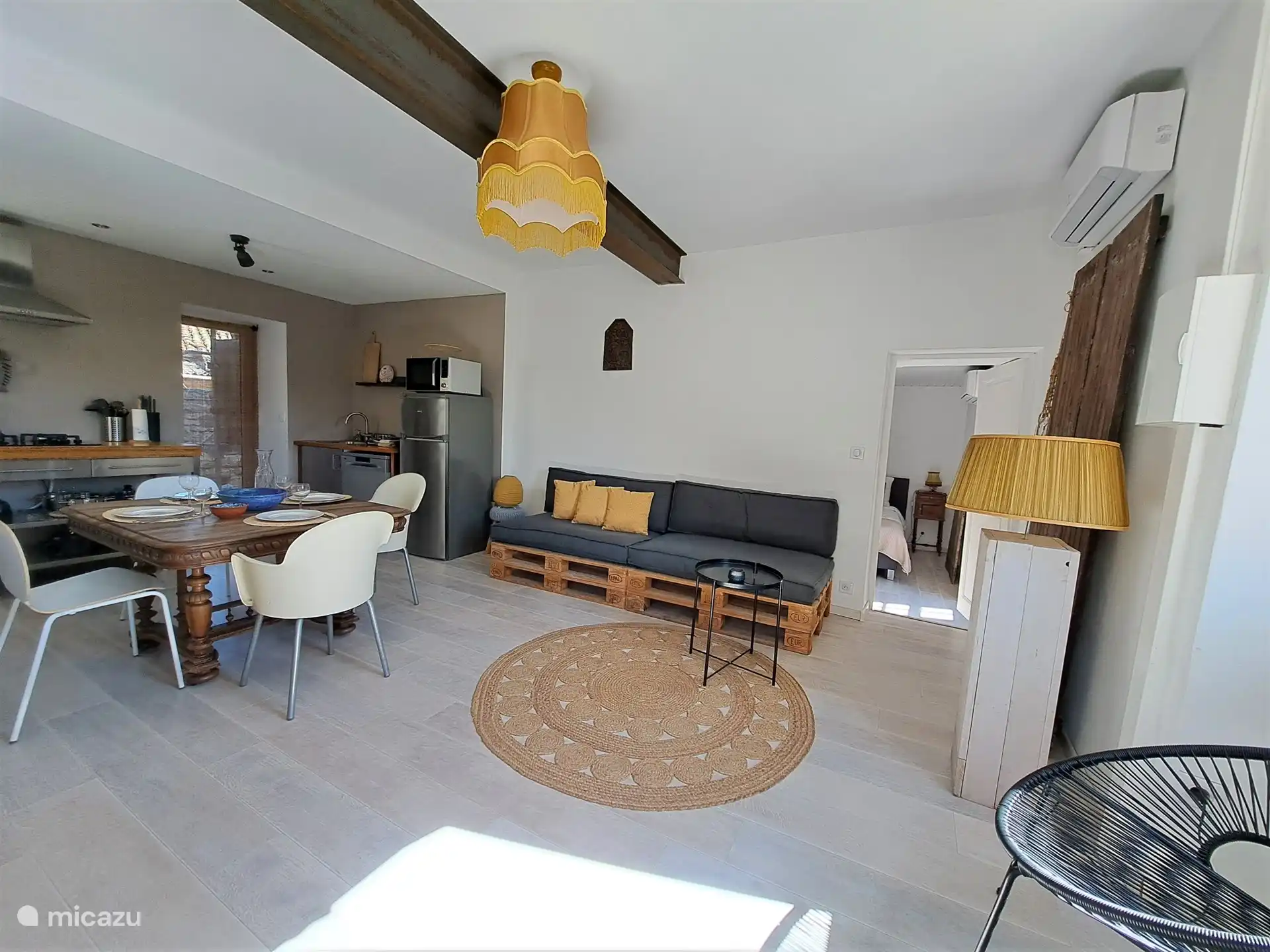 Blick auf das Hauptschlafzimmer.