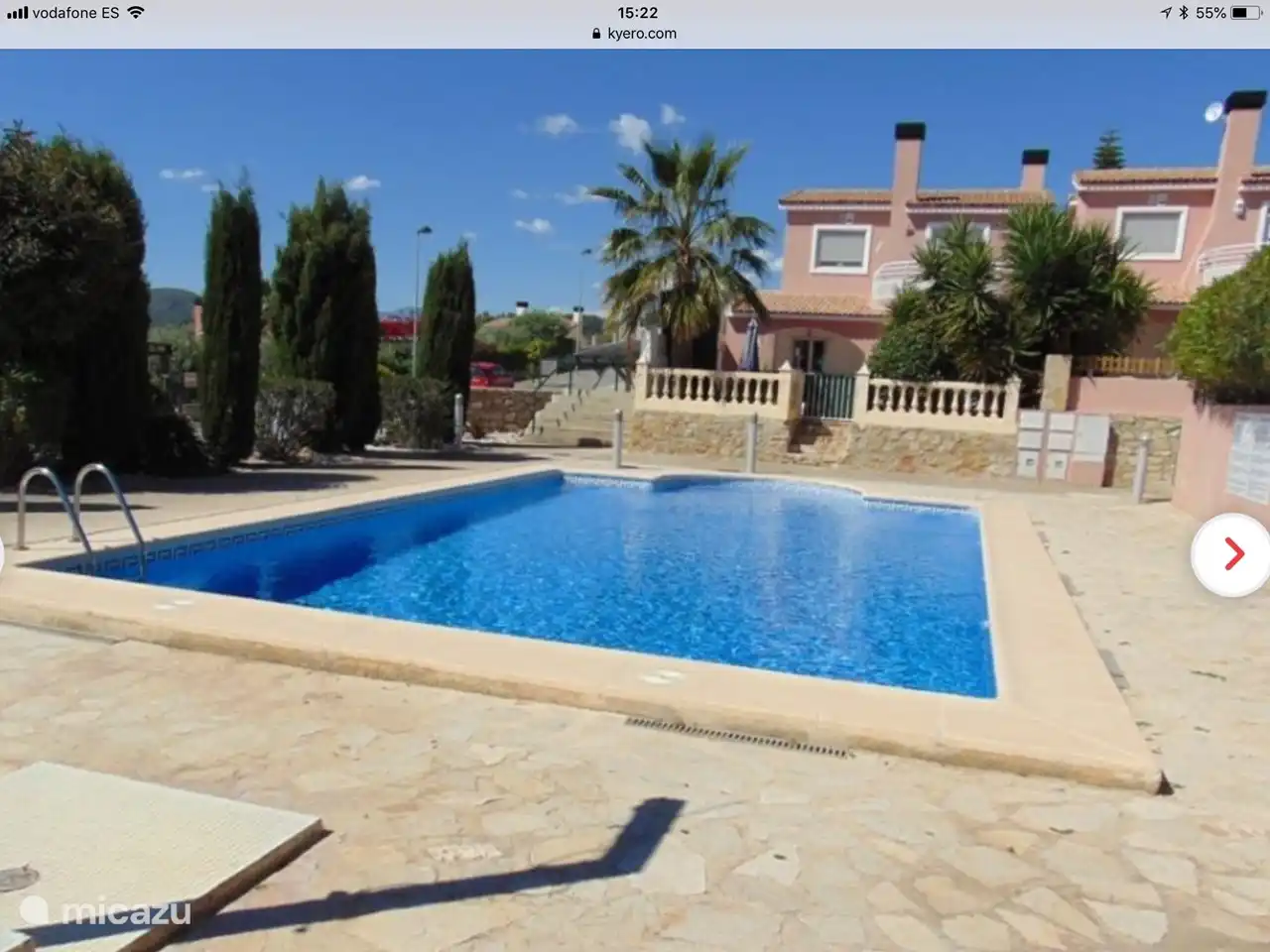 There are 2 communal swimming pools within walking distance