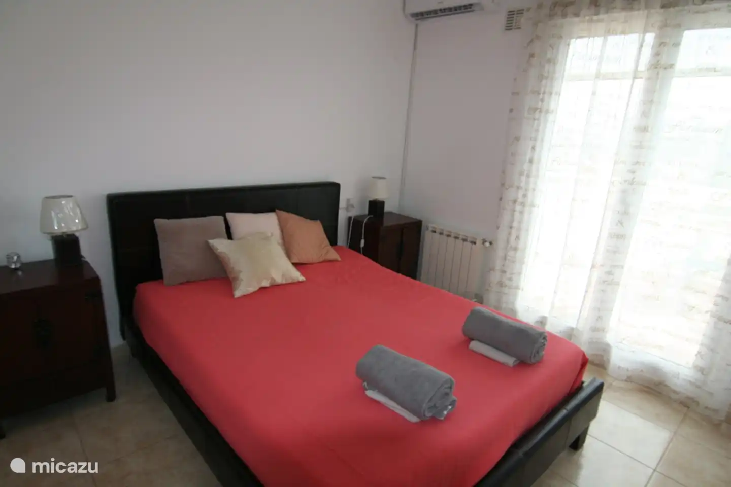 The master bedroom with private terrace