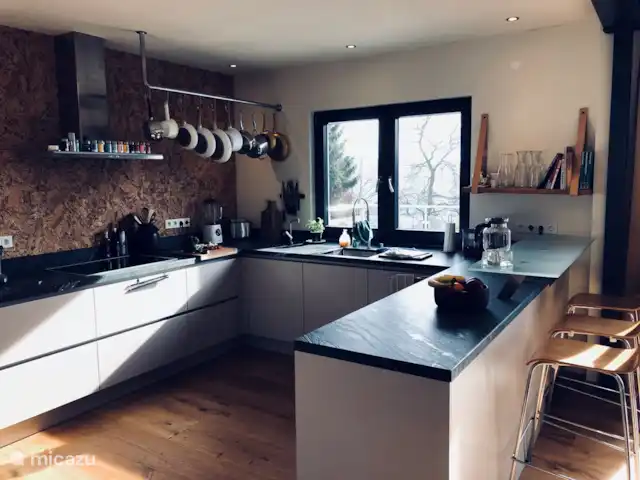 Waldhaus | Allemagne, Sauerland, Hallenberg - villa la grande cuisine ouverte avec tous les appareils modernes