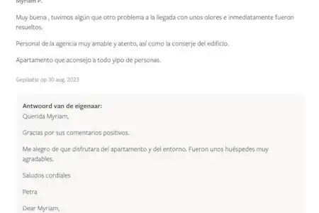 Commentaires des locataires précédents