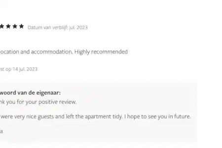 Commentaires des locataires précédents