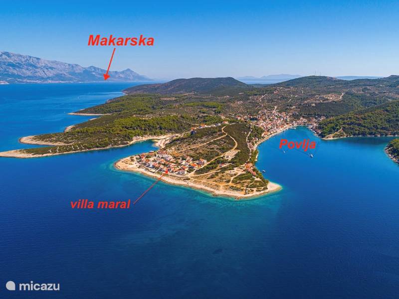 Vakantiehuis Kroatië, Brac, Povlja Appartement Villa Maral Povlja op Brac App 1