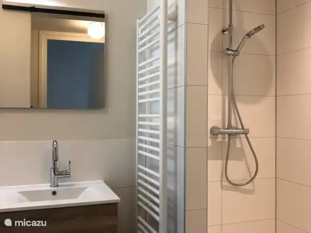 Appartement Hoeve a/d Zuurlanderes 2 huren in Nederland, Drenthe, Diever - appartement Badkamer beneden. Deze is gelegen naast de slaapkamer en rolstoeltoegankelijk