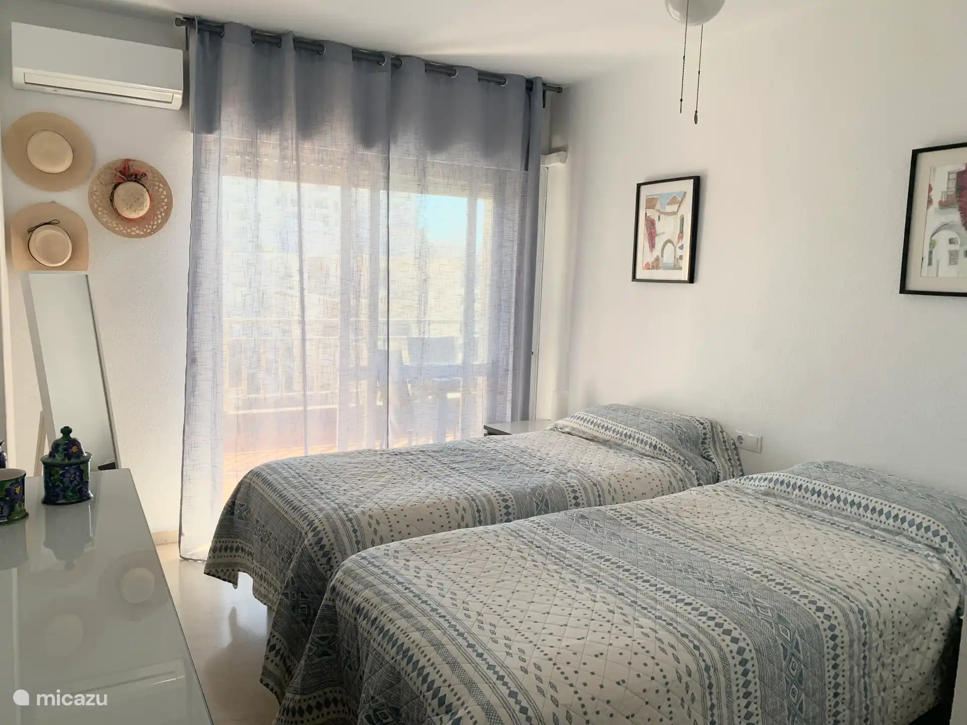 Klimatisiertes Schlafzimmer.