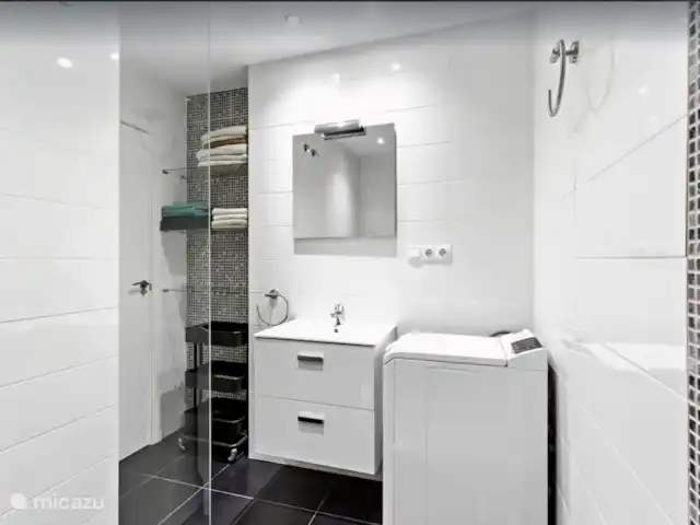 plage de palmiers | Espagne, Costa del Sol, Fuengirola - appartement Douche à l’italienne avec machine à laver
