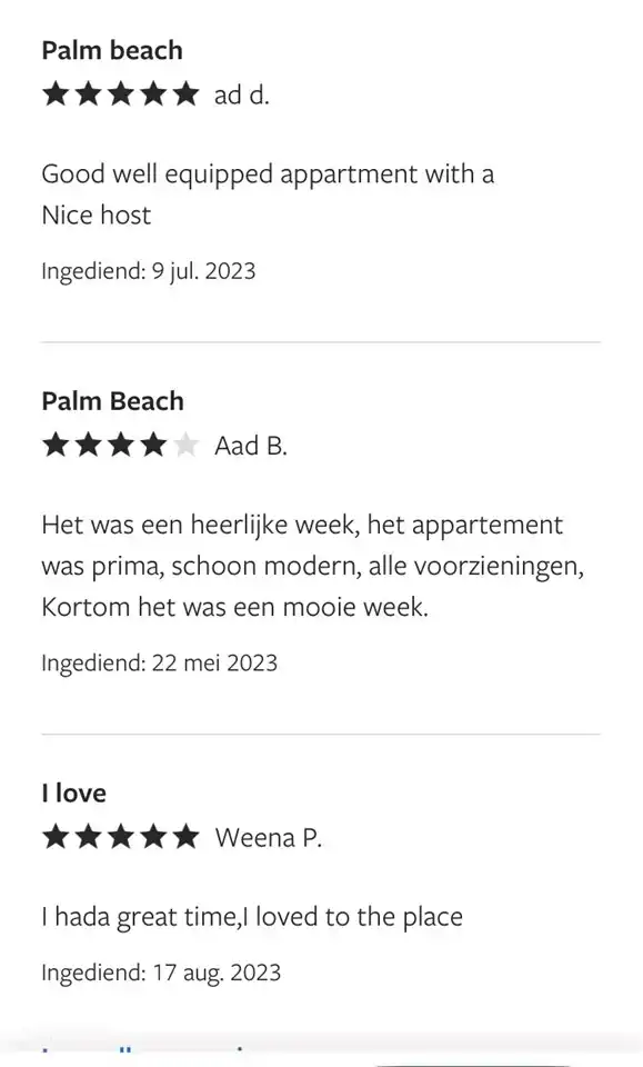 Bewertung über eine andere Vermietungsplattform