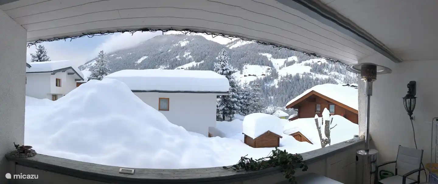 vista de invierno desde el balcón