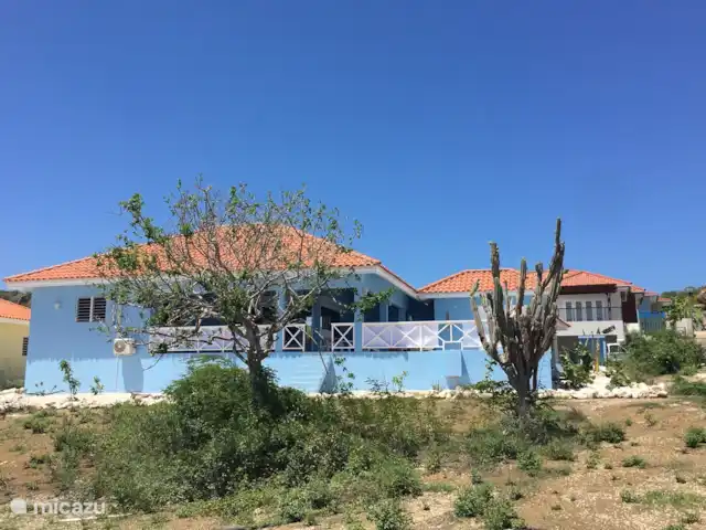 Mi Soño *Complexe Sécurisé* | Curaçao, Banda Abou (ouest), Fontein - maison de vacances Vue sur la véranda et la terrasse de la piscine