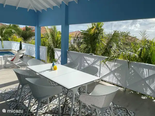 Mi Soño *Complexe Sécurisé* | Curaçao, Banda Abou (ouest), Fontein - maison de vacances Coin repas sur la véranda