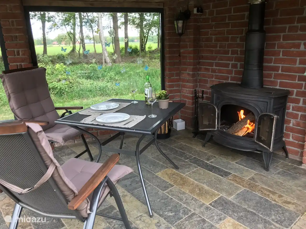 Ein wunderschöner Blick auf das Dinkeldal mit der Möglichkeit für einen wunderschönen Sonnenuntergang