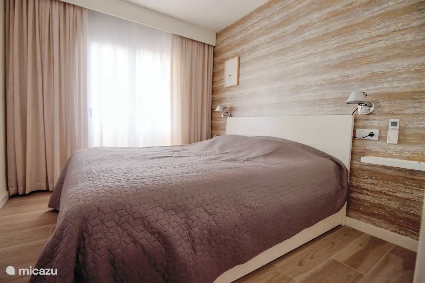 the master bedroom with sea views