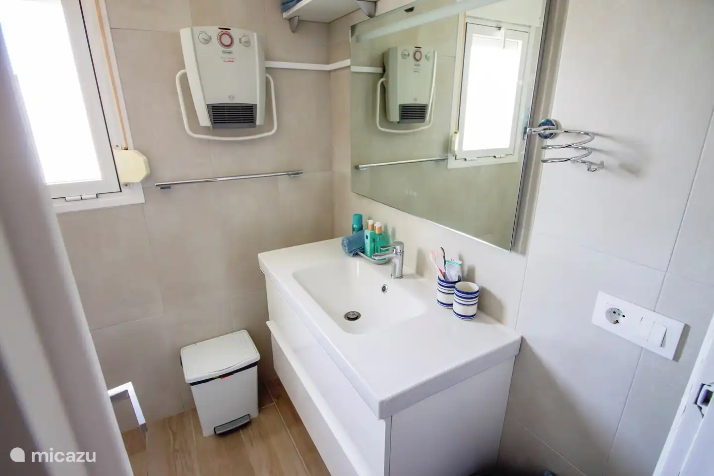 small but nice, the bathroom