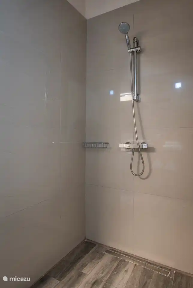 A wonderful spacious shower in the ensuite bathroom on the ground floor.