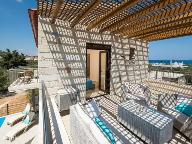 Villa Rebecca | Grèce, Crète, Agia Marina - villa balcon avec vue sur la mer