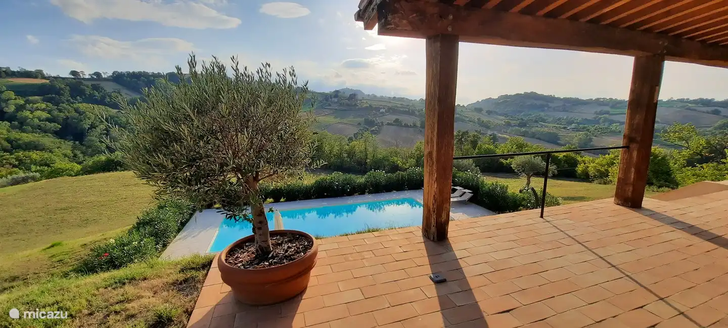Vue sur le jardin derrière.