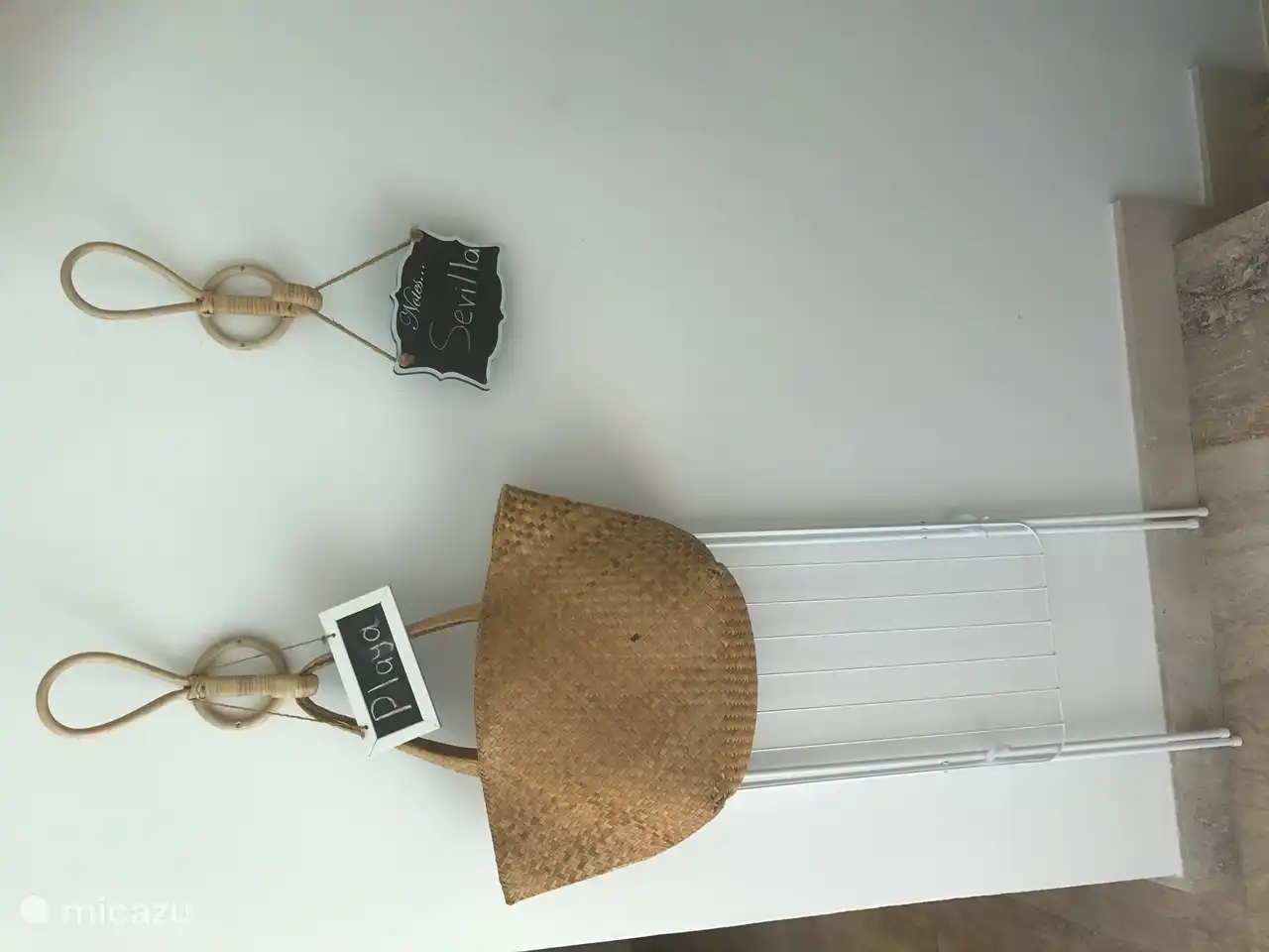 Strandtasche und Wasch 