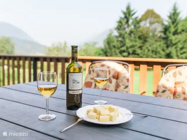 Location de Vacances Slovénie, Alpes juliennes, Kobarid, maison de vacances - Hisa Smast Vue de la terrasse