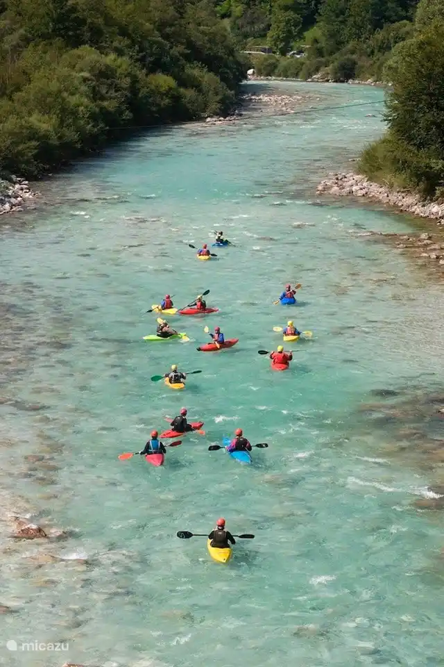 Soca Fluss in der Nähe von Kamno