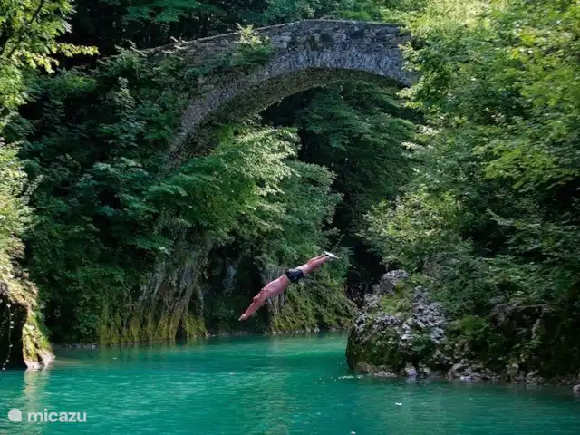 Location de Vacances Slovénie, Alpes juliennes, Kobarid, maison de vacances - Hisa Smast Baignade à la rivière Nadiza