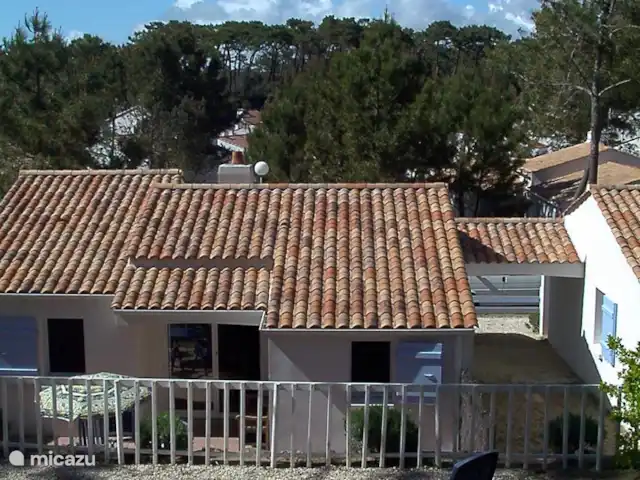 Maison Lavande | France, Vendée, La Tranche-sur-Mer - maison de vacances De là, vous regardez au loin la forêt de pins verts contre un ciel bleu clair. Lorsque la nuit revient, les pins se transforment en silhouettes noires et le ciel devient un tableau de lumière dans toutes les nuances de rose, d'or et de bleu.