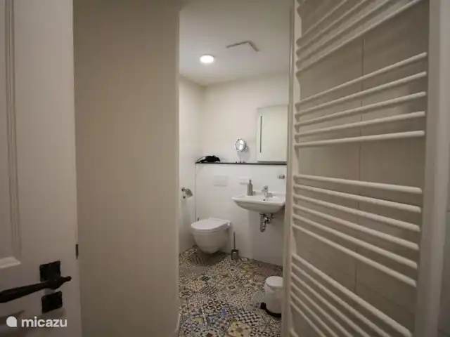 Felsenkeller Bilatal Rosengarten en Alemania, Sajonia, Rosenthal-Bielatal - apartamento El cuarto de baño