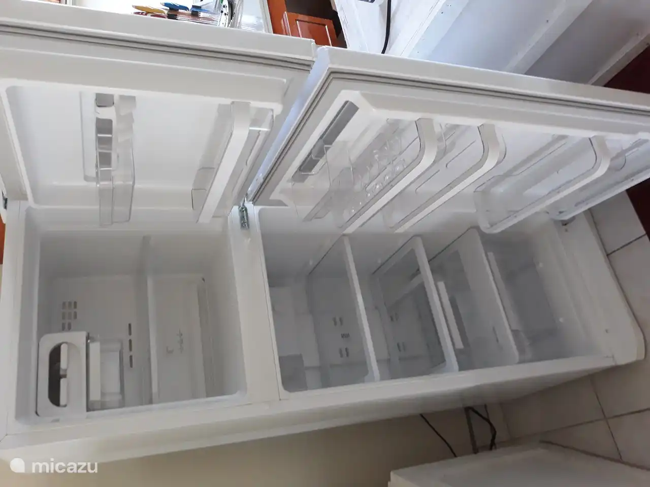 Spacious Fridge with Ice maker.