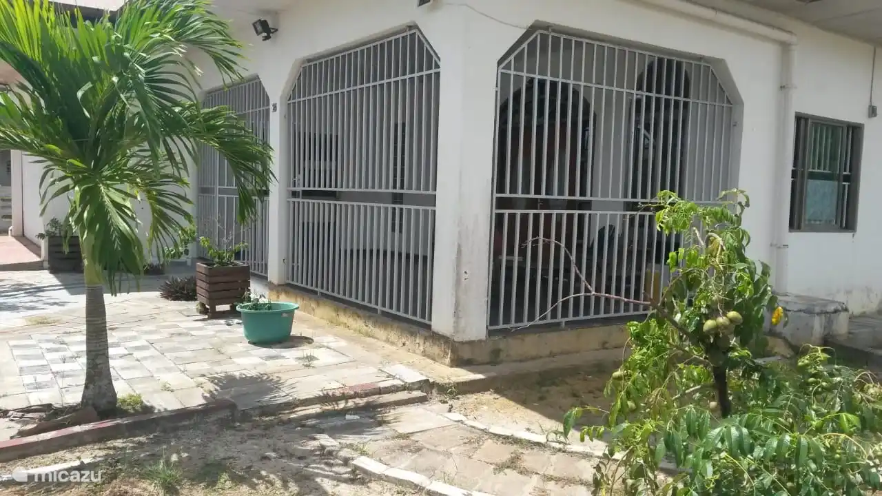 Front view of house and terrace.