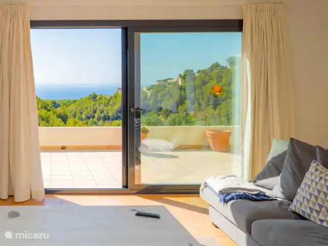 Villa Mimosa : Zeezicht & Natuur huren in Spanje, Costa Blanca, Benissa - villa Zeezicht vanuit de leefkamer