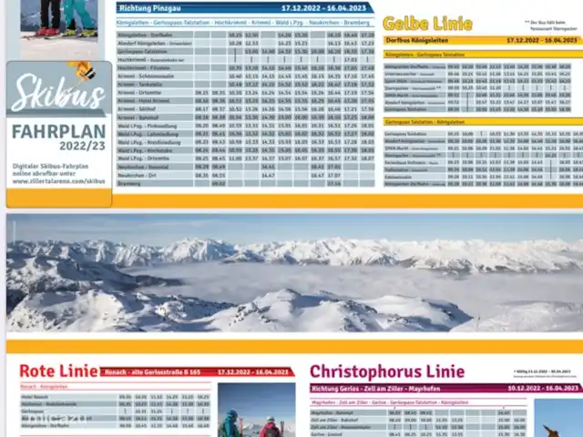 Location de Vacances Autriche, Salzburgerland, Wald Im Pinzgau, chalet - Chalet Waldblick Horaires du ski-bus. En saison, point d'embarquement en bas de la rue. A 5 minutes à pied du chalet.