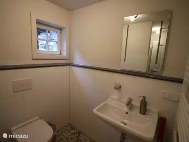 Felsenkeller Bielatal Sachsenstein | Allemagne, Saxe, Rosenthal-Bielatal - appartement La première salle de bain