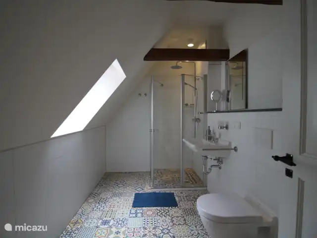 Felsenkeller Bielatal Berthablick | Allemagne, Saxe, Rosenthal-Bielatal - appartement La première salle de bain