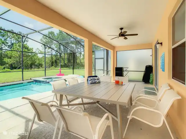 Villa Majeure | États-Unis, Floride, Davenport - villa grande table à manger sous véranda