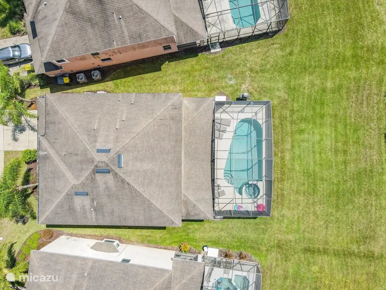 la villa à vol d'oiseau