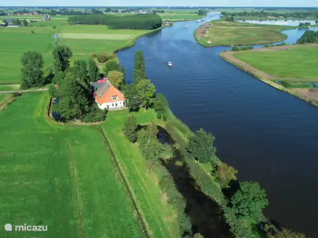Vue dégagée | Pays-Bas, Frise, Warten - maison de vacances Vue dégagée depuis les airs